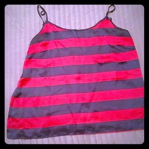 The Limited Red & Blue Silk camisole